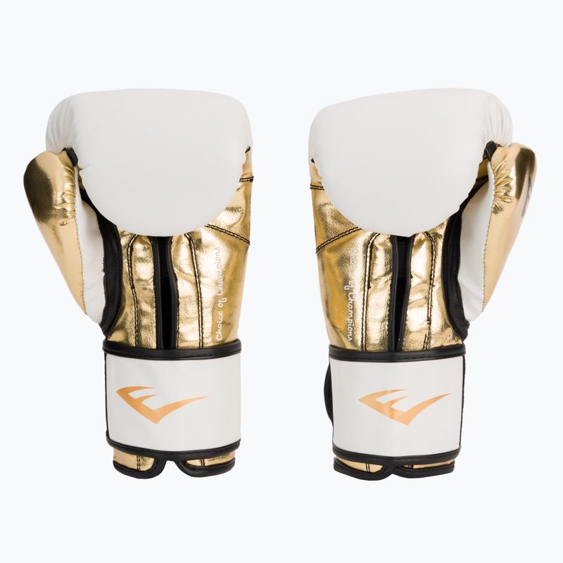 Mănuși de box EVERLAST Powerlock Pu, negru, 2200 WHT/GOLD-10 oz 2