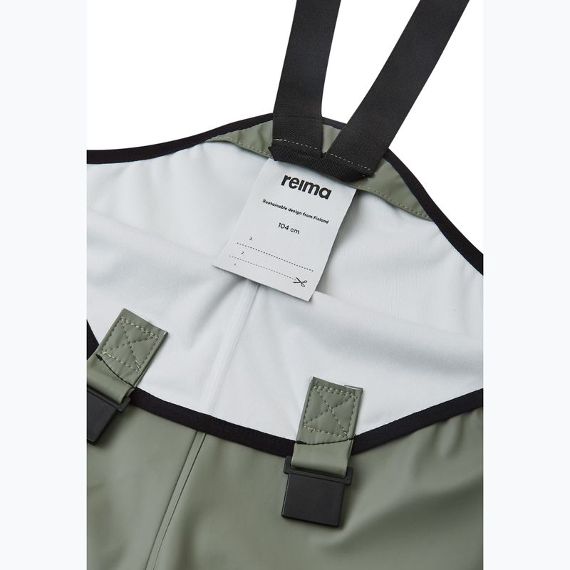 Pantaloni de ploaie pentru copii Reima Lammikko greyish green 4