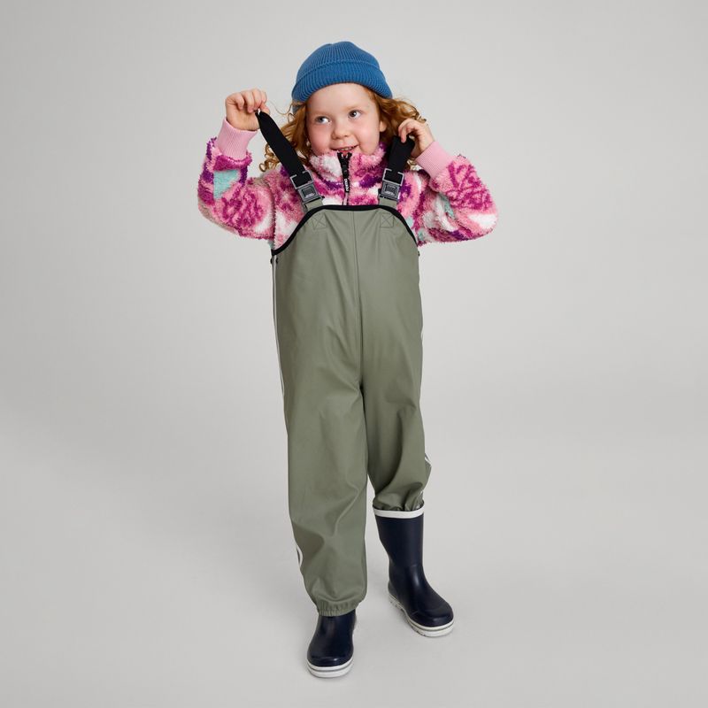 Pantaloni de ploaie pentru copii Reima Lammikko greyish green 3