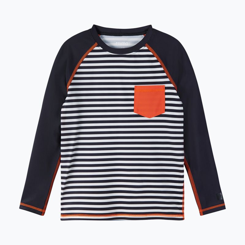 Reima Kroolaus tricou de înot pentru copii negru și alb 5200150B-9991