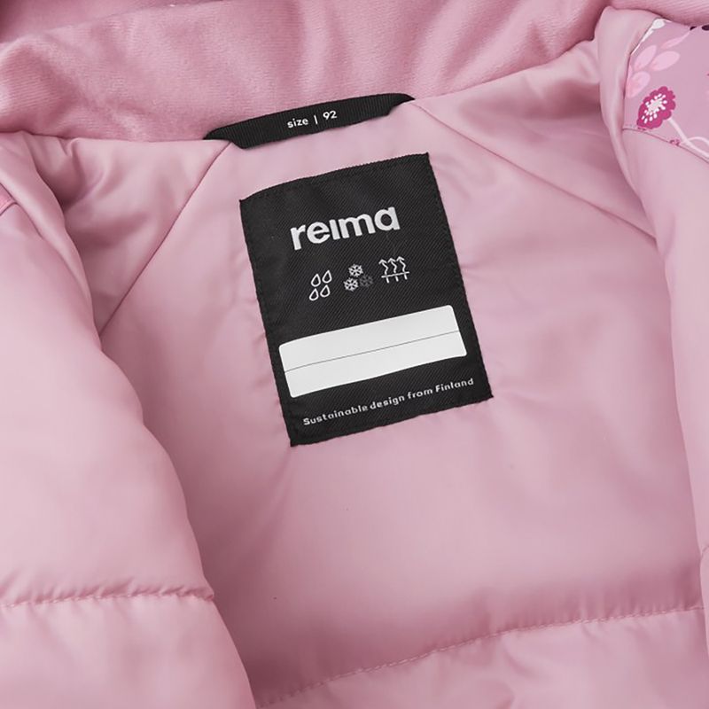 Costum de schi pentru copii Reima Puhuri gri roz pentru copii 6