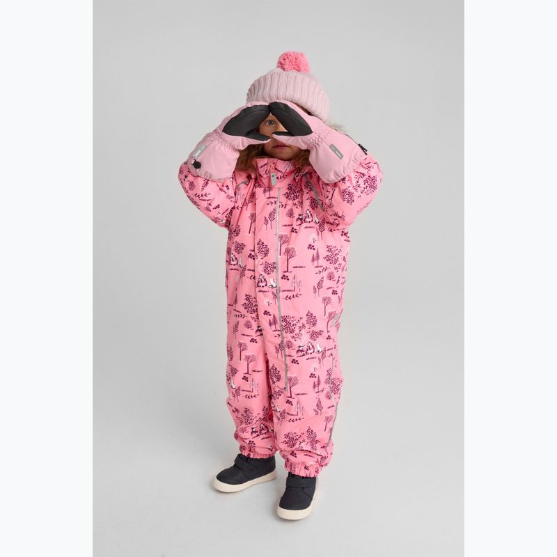 Costum de schi pentru copii Reima Lappi sunset roz pentru copii 13