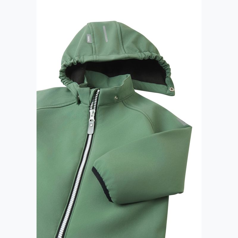 Combinezon softshell pentru copii Reima Mjosa green clay 3