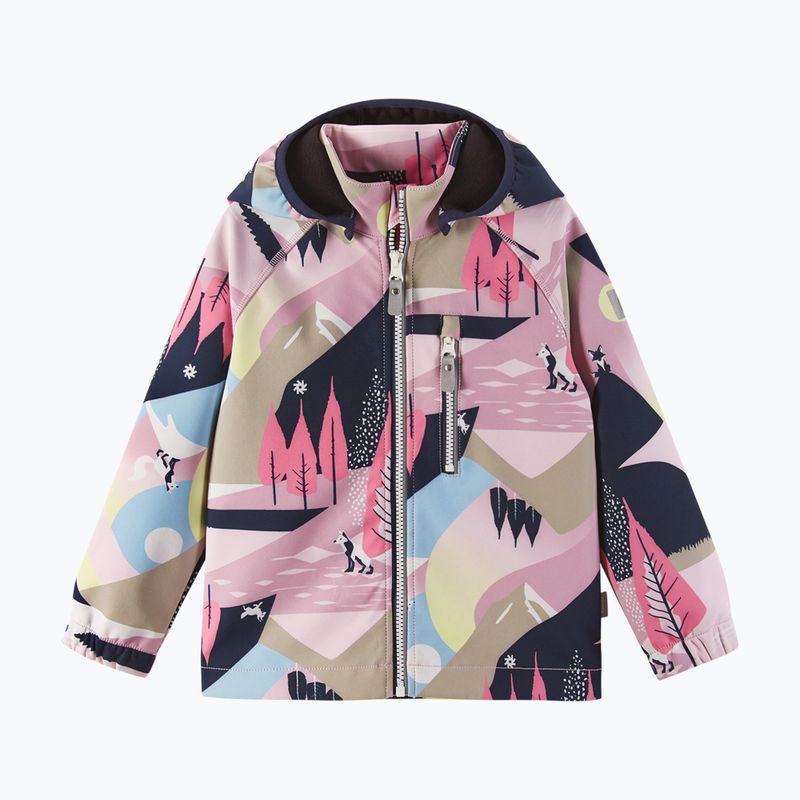 Geacă softshell pentru copii Reima Vantti grey pink 2