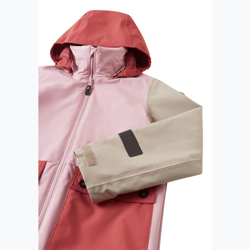 Geacă softshell pentru copii Reima Sysma grey pink 4