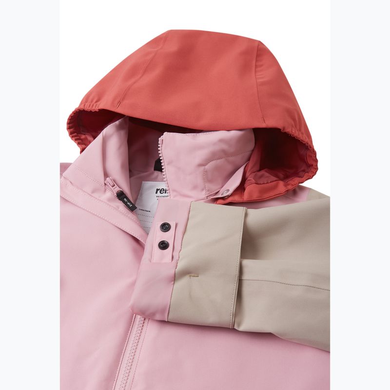 Geacă softshell pentru copii Reima Sysma grey pink 5