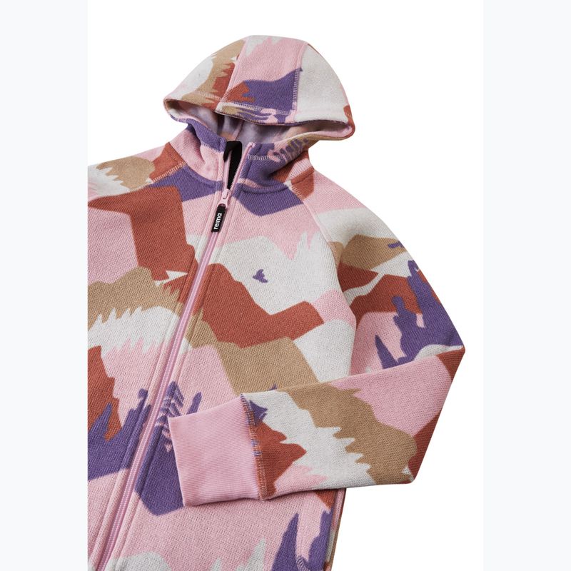 Bluză fleece pentru copii Reima Northern Fleece Hoodie grey pink 3