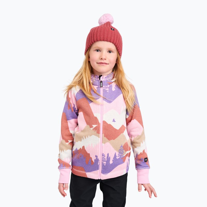 Bluză fleece pentru copii Reima Northern Fleece Hoodie grey pink 6