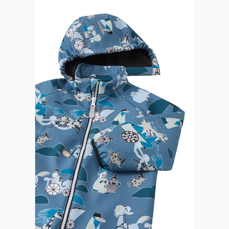 Combinezon softshell pentru copii Reima Moomin Mjosa blue ocean 4