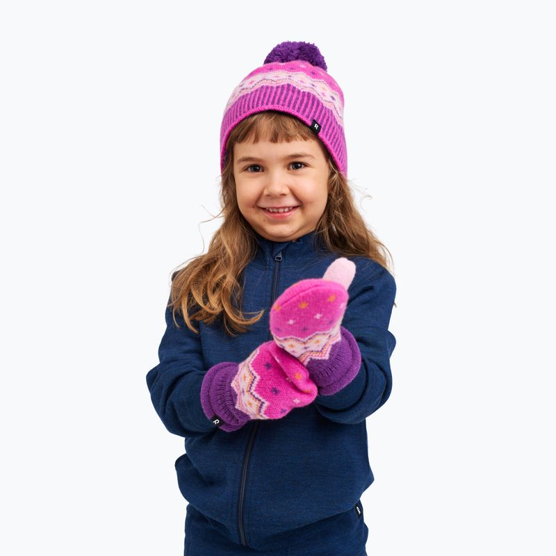 Căciulă de iarnă pentru copii Reima Pohjoinen plum purple 4
