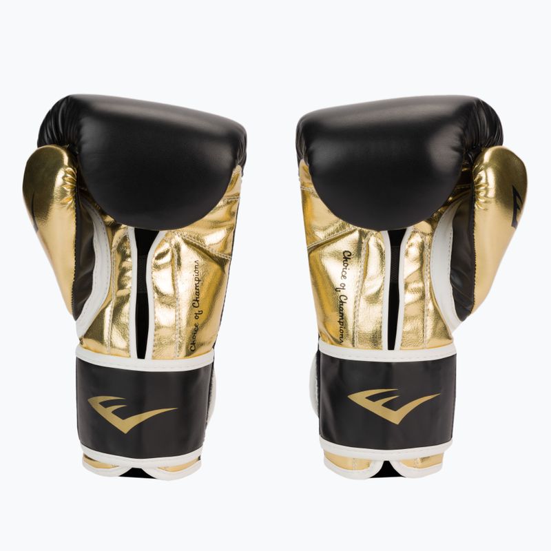 Mănuși de box EVERLAST Powerlock Pu, negru, 2200 BLK/GOLD-10 oz 2