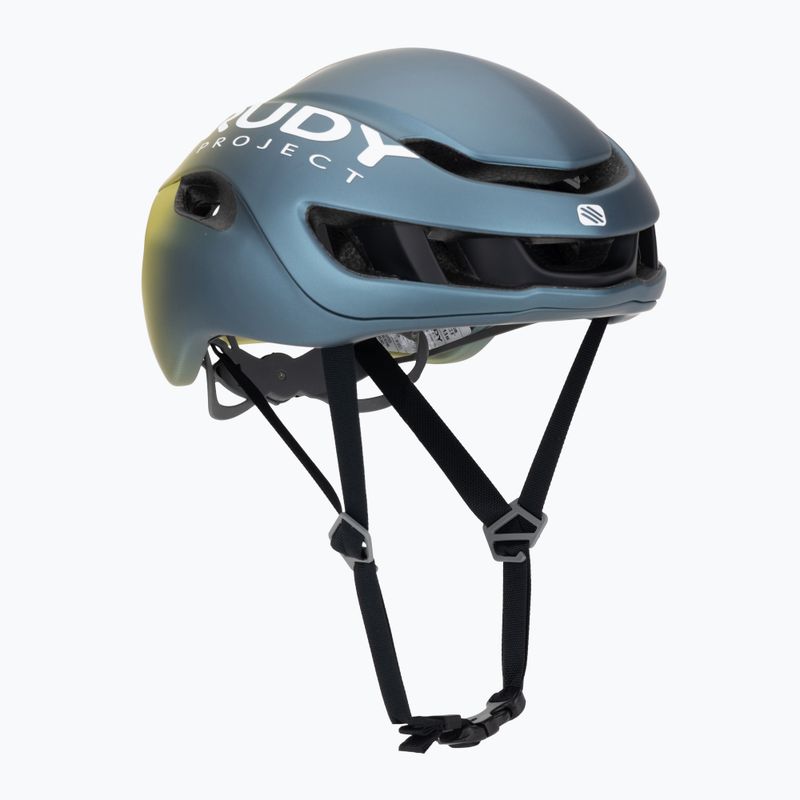 Cască de ciclism Rudy Project Nytron blue avio/apple green metal matte