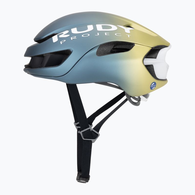 Cască de ciclism Rudy Project Nytron blue avio/apple green metal matte 3
