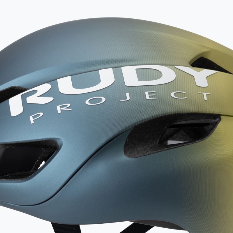 Cască de ciclism Rudy Project Nytron blue avio/apple green metal matte 7