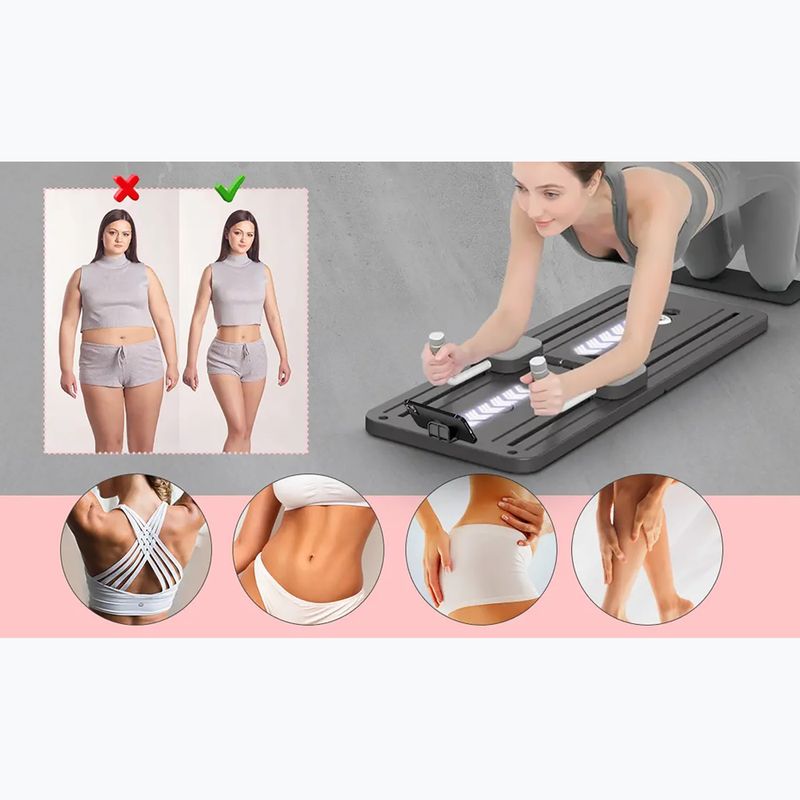 Reformer pentru pilates Extralink DNXGHJNKERMLPM Black