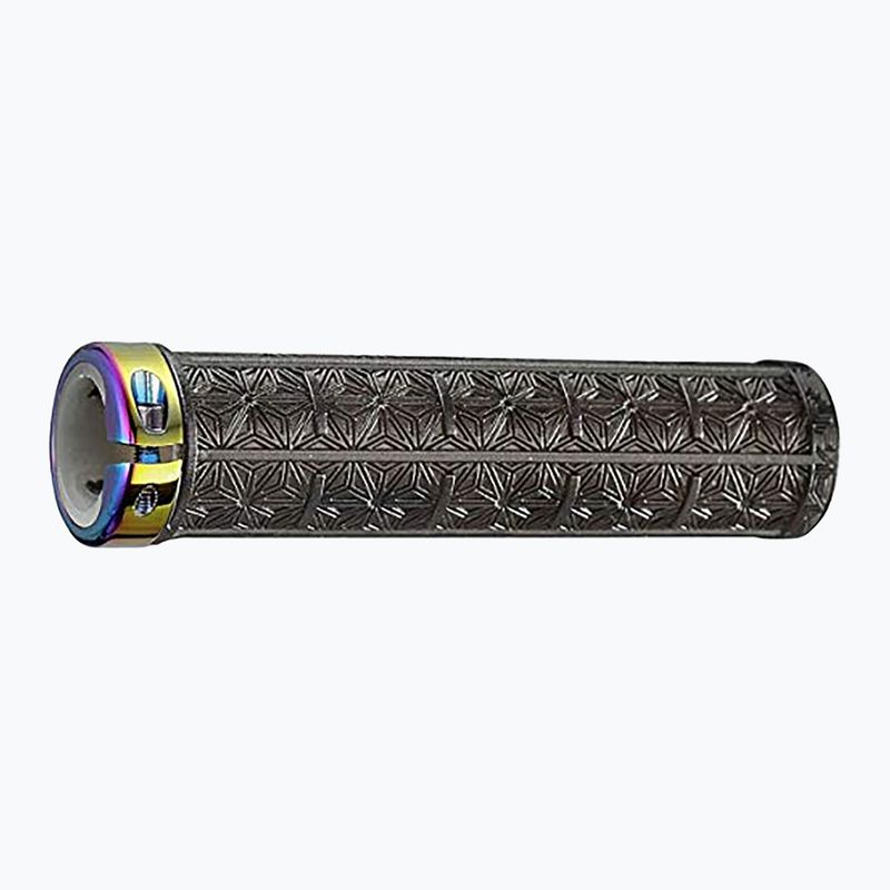 Mânere de ghidon SUPACAZ Grizips black clear/oil slick star rings