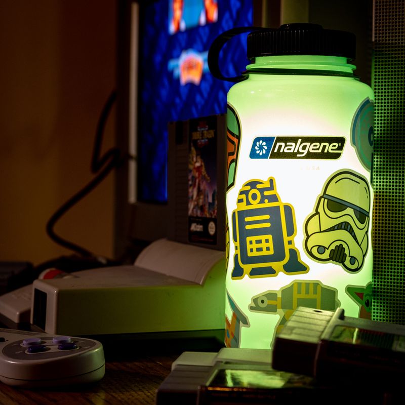 Sticlă turistică Nalgene Wide Mouth 1000 ml glow green 4