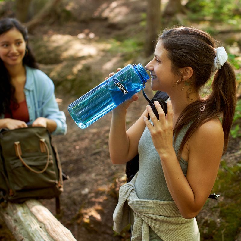 Sticlă turistică Nalgene Wide Mouth Silo Sustain 1400 ml blue/black cap 5