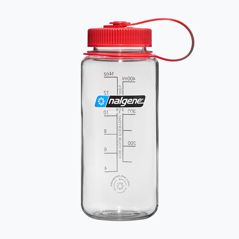 Sticlă turistică Nalgene Wide Mouth clear/red cap