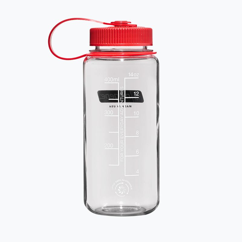 Sticlă turistică Nalgene Wide Mouth clear/red cap 2
