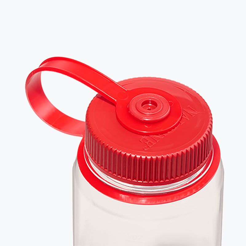 Sticlă turistică Nalgene Wide Mouth clear/red cap 3