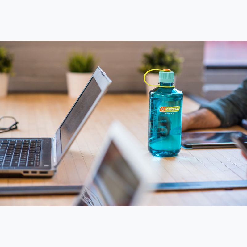 Sticlă turistică Nalgene Narrow Mouth Sustain 1000 ml cerulean 5