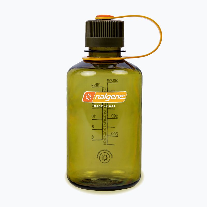 Sticlă de turism Nalgene Narrow Mouth 473 ml olive