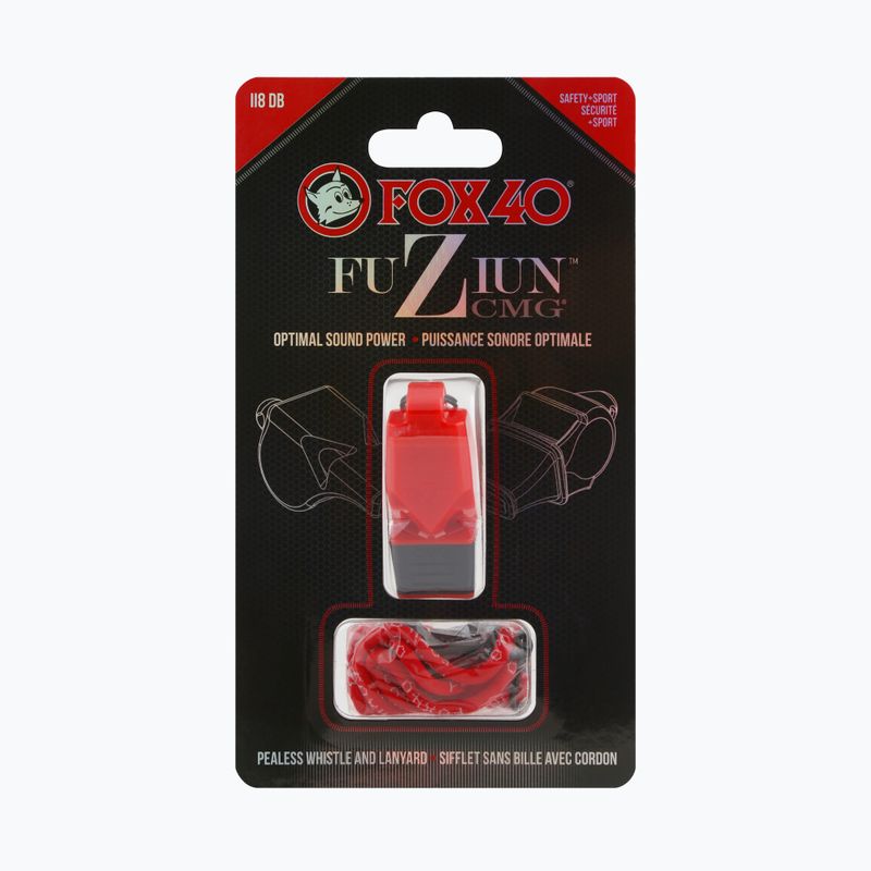 Fluier cu șnur Fox 40 Fuzion CMG red