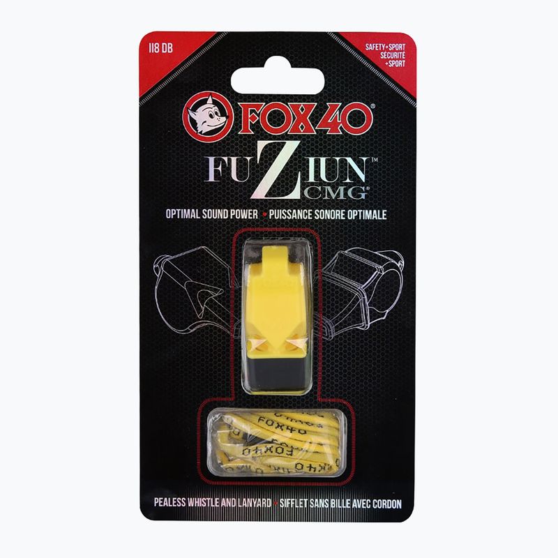 Fluier cu șnur Fox 40 Fuzion CMG yellow