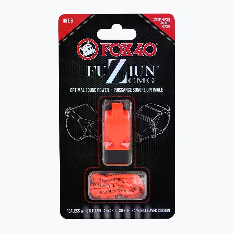 Fluier cu șnur Fox 40 Fuzion CMG orange