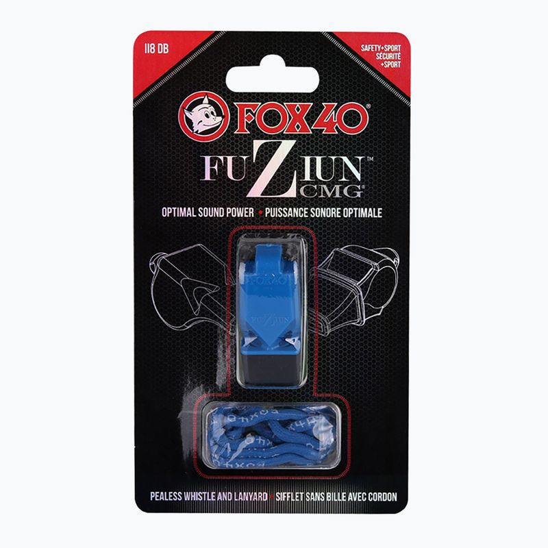 Fluier cu șnur Fox 40 Fuzion CMG blue