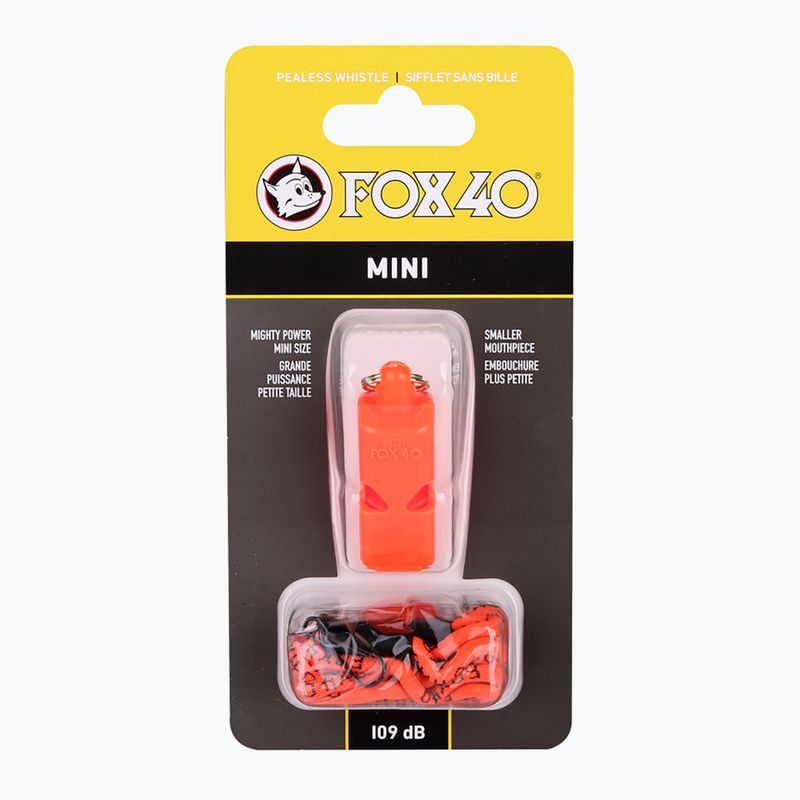 Fluier cu șnur Fox 40 Mini Safety orange 2