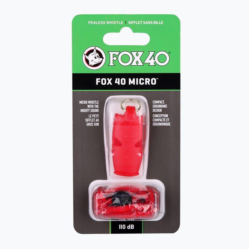 Fluier cu șnur Fox 40 Micro Safety red 2