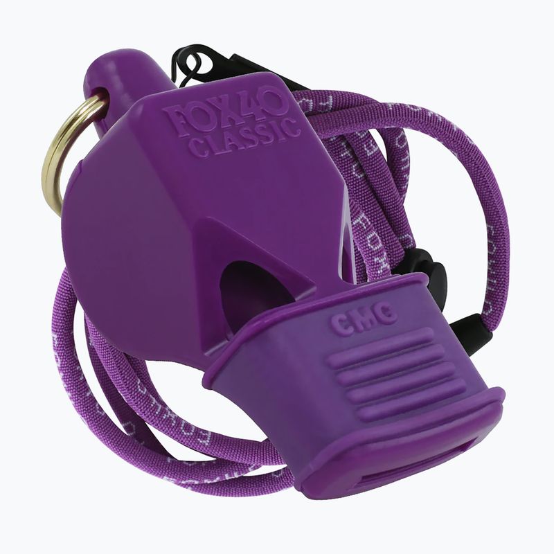 Fluier cu șnur Fox 40 Classic CMG Safety mov 9603