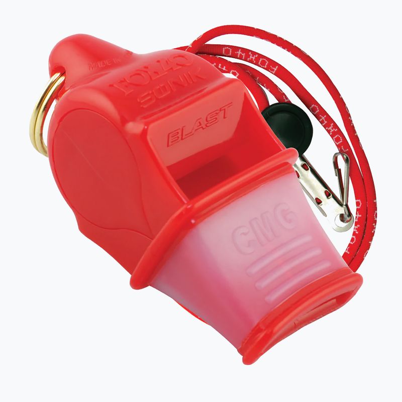 Fluier cu șnur Fox 40 Sonik Blast CMG roșu 9203