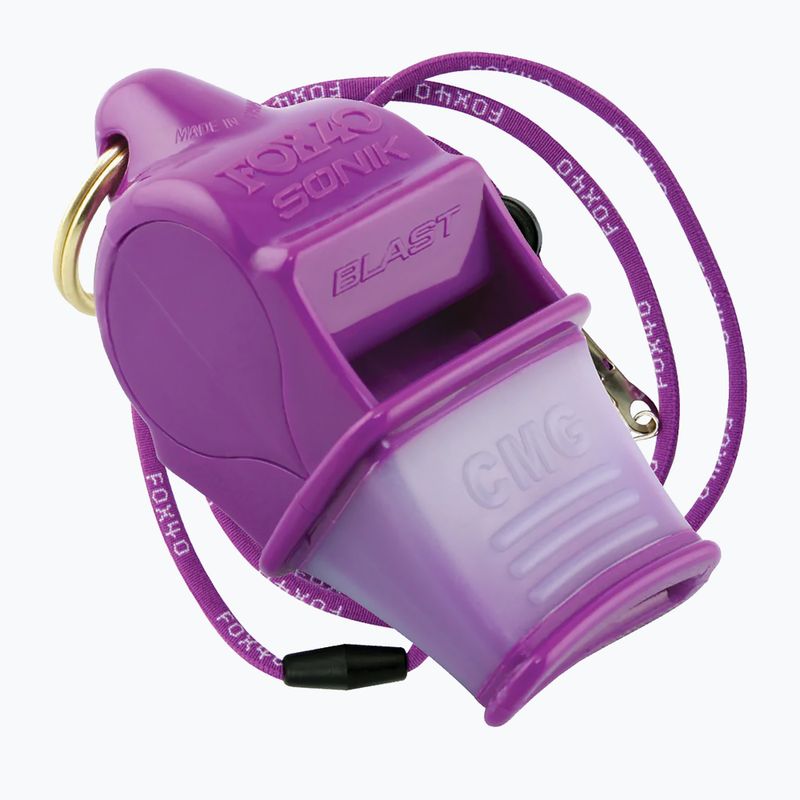 Fluier cu șnur Fox 40 Sonik Blast CMG mov 9203