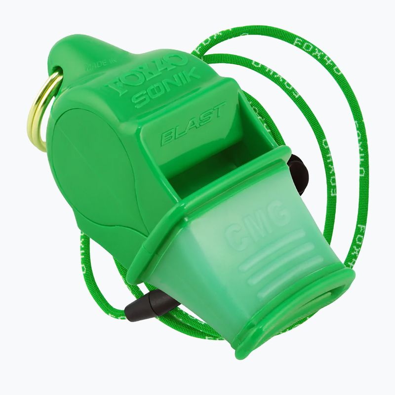 Fluier cu șnur Fox 40 Sonik Blast CMG Neon Green 9203