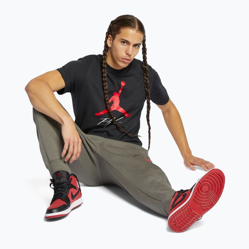Tricou pentru bărbați Jordan Jumpman Flight black/gym red 4