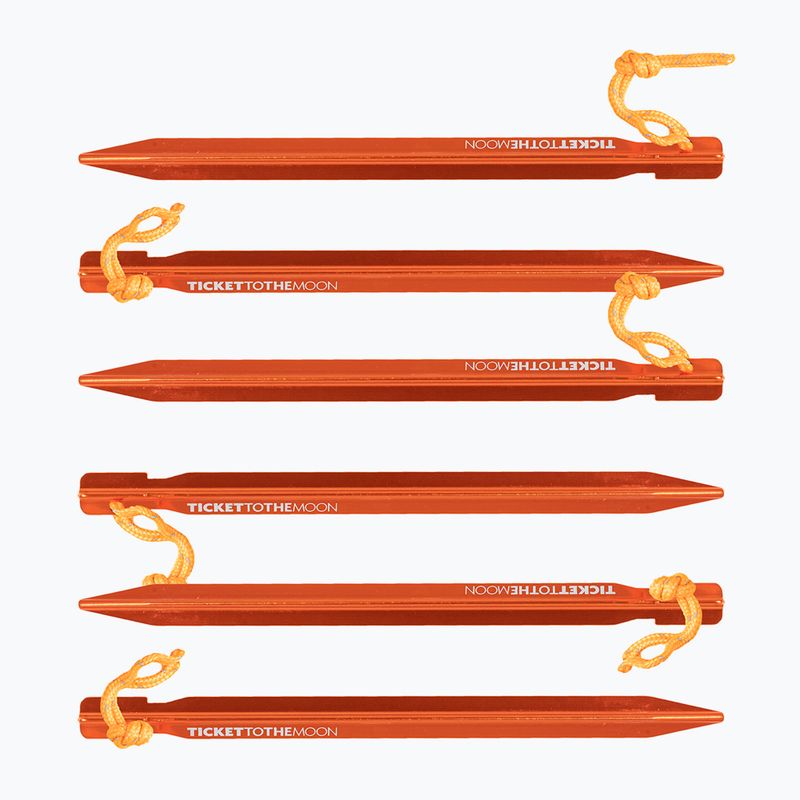 Cuie pentru cort Ticket To The Moon Aluminium 6 szt. orange