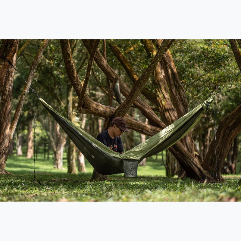 Hamac turistic pentru două persoane Ticket To The Moon Original army green/green apple 4