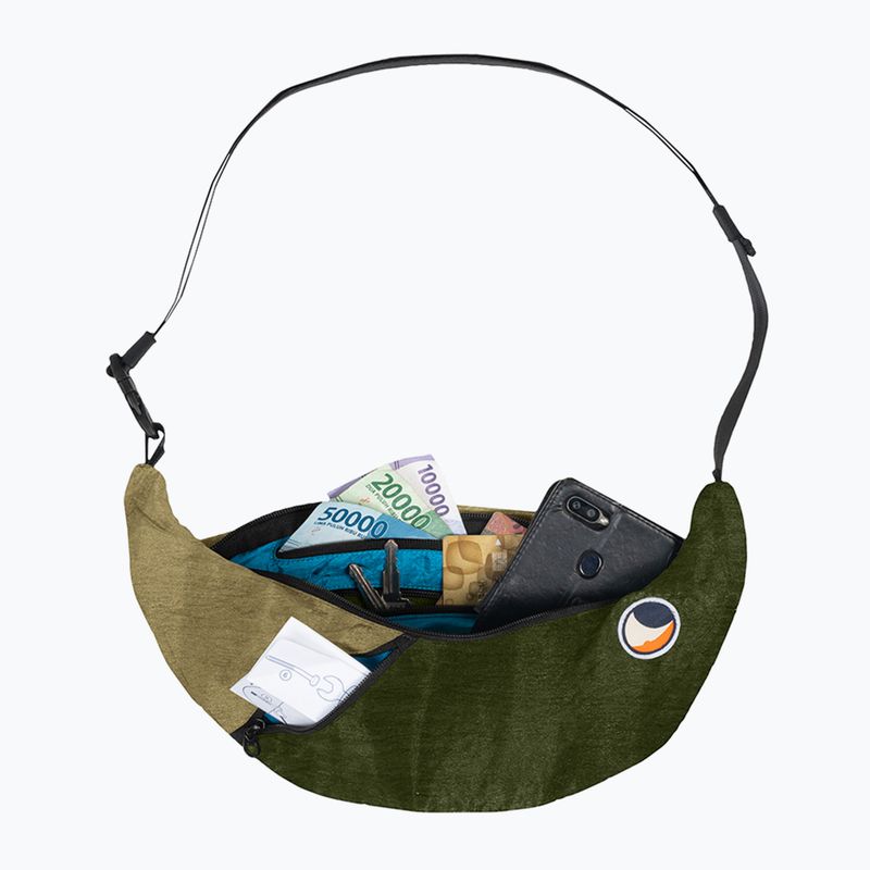 Borsetă de braț Ticket To The Moon Upcycled Sling army green/brown
