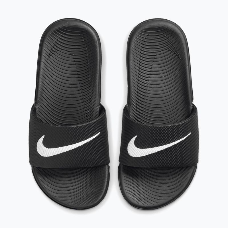 Șlapi pentru copii Nike Kawa black/white 4