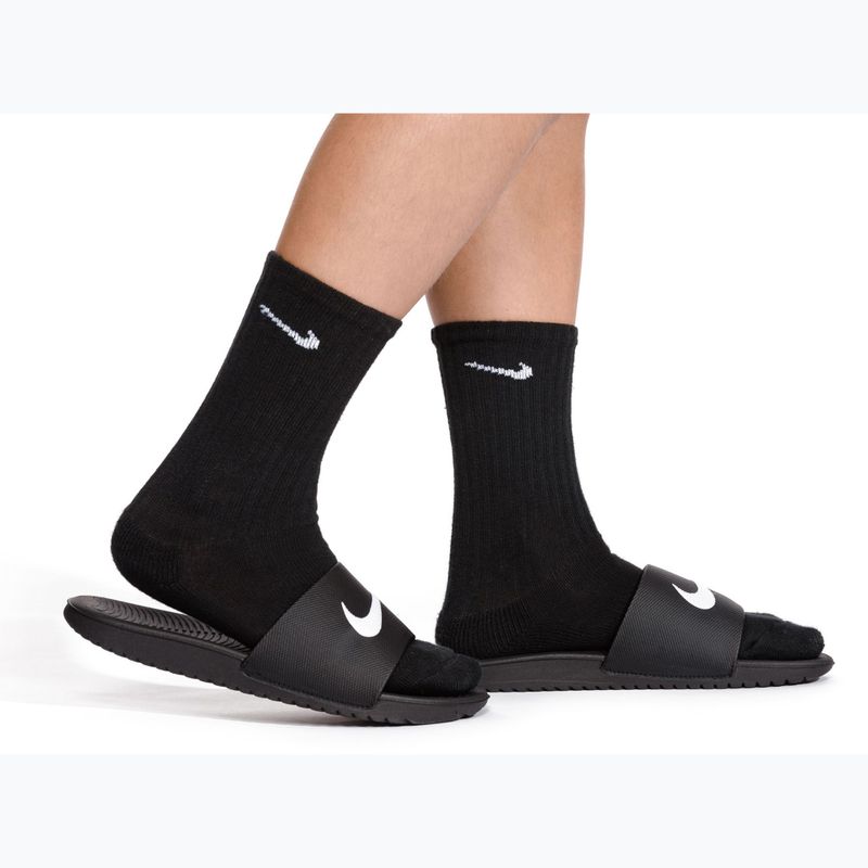 Papuci pentru copii Nike Kawa black/white 8