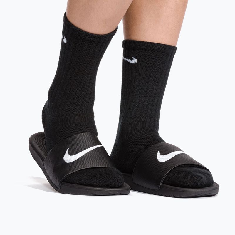 Papuci pentru copii Nike Kawa black/white 9