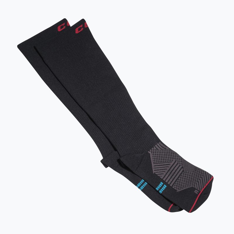 Șosete de hochei CCM Compression Knee black/red 3