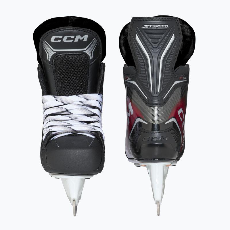 Patine de hochei pentru copii CCM JetSpeed FT860 JR Regular Player Skates black 3