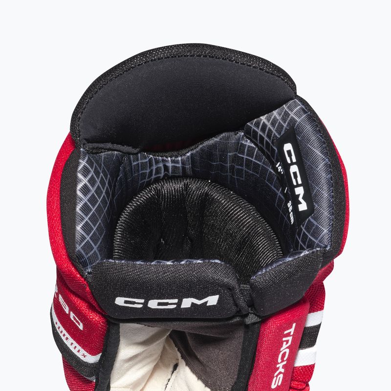 Mănuși de hochei CCM Tacks XR80 SR Gloves black/red/white 4