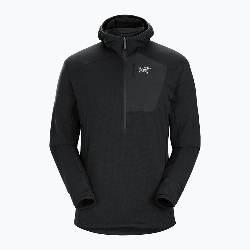 Bărbați Arc'teryx Delta 1/2 Zip Hoody fleece sweatshirt negru 29664