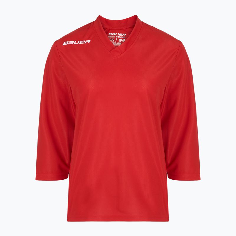 Longsleeve de hochei pentru copii Bauer Flex Practice Jersey Jr red