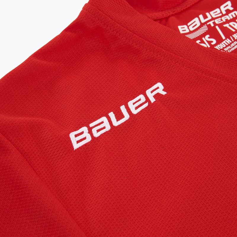 Longsleeve de hochei pentru copii Bauer Flex Practice Jersey Jr red 4